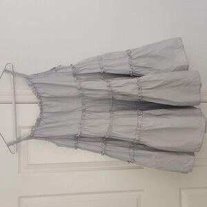 En Saison Ruffle Tiered Gray Cotton High Low Flowy Dress Size Medium